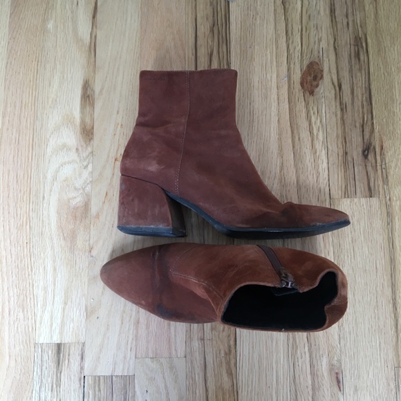 Vagabond Olivia Mod Suede Boots - 38 - Rust Camel - Picture 3 of 9